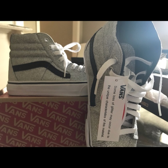 Unisex Silver glitter high top Vans - Picture 8 of 8